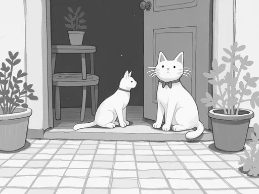 Prompt: B&W cats 