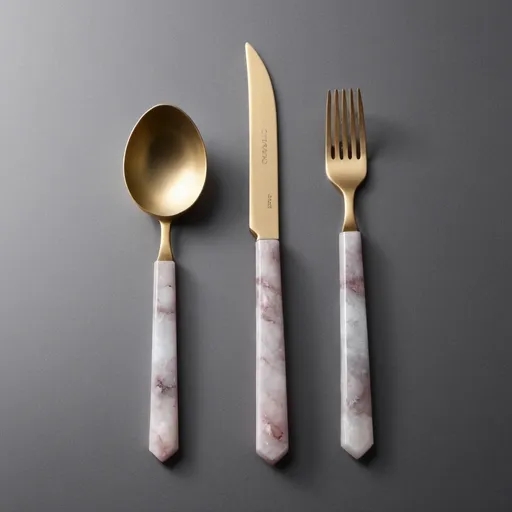 Prompt: Quartlery: cutlery that's quartz