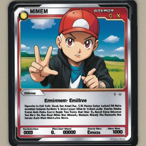 Prompt: Eminem Pokemon card gx



