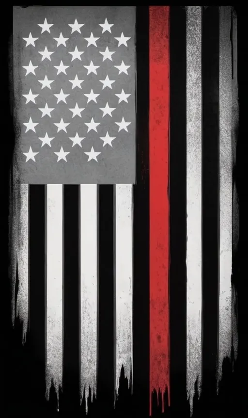 Prompt: American romanticism graphic novel poster with a black shirt featuring a red and white American flag and 'Trump 2012', a red and white American flag with 'Trump 2012' and 'Darrell Riche', high contrast, vibrant colors, bold lines, detailed design, poster quality, graphic novel style, patriotic theme, strong composition, high detail, intense colors, retro vibes, dynamic lighting