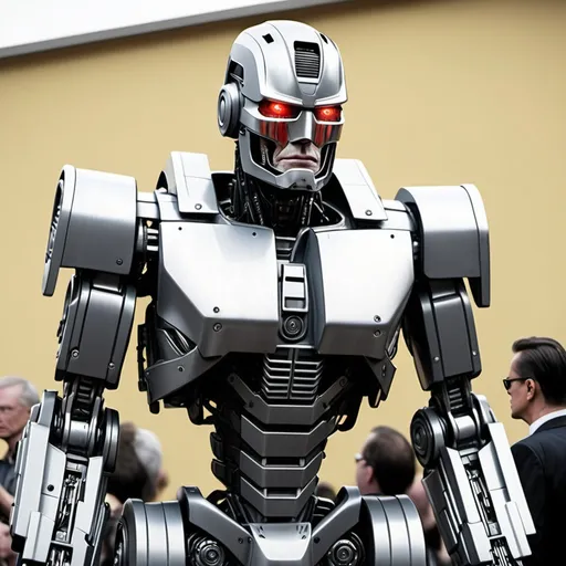 Prompt: Robocop turned in T-800 that turned in transformer