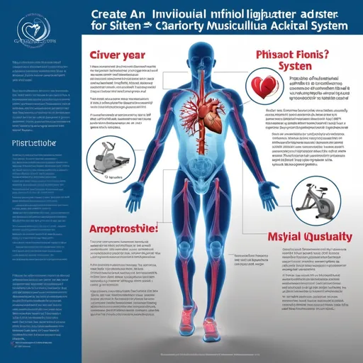 Prompt: create an individual digital poster highlighting the importance of physical activity for the cardiorespiratory ans musculosketal system