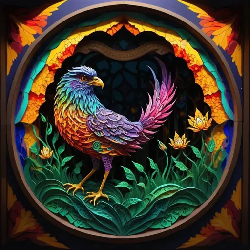 Prompt: (Psychedelic art style), stained glass design, vibrant color scheme, intricate patterns, luminous effects, kaleidoscopic textures, rich jewel tones, dynamic contrasts, flowing shapes, surreal and dreamlike ambiance, high depth detail, glossy finish, dazzling light play, captivating and mesmerizing uniqueness, artistic masterpiece, ultra-detailed, 4K quality.