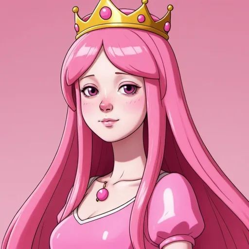 Prompt: princess bubblegum as a anime
