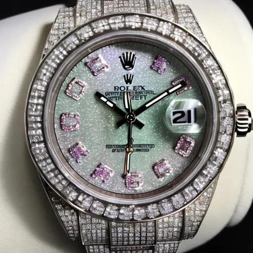 Prompt: iced out rolex
