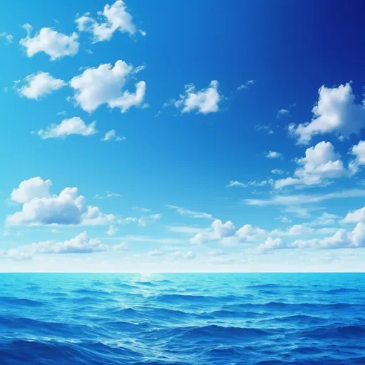 Prompt: blue sky  & ocean background