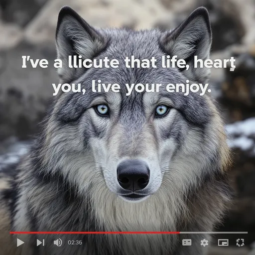 Prompt: создай промт для видео  волк говорит о мотивици что жизнь коротко живи и радуйся
