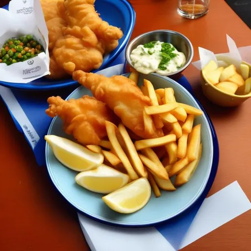 Prompt: Fish and chips 