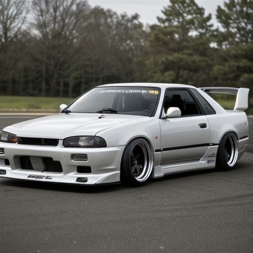 Prompt: create a nissan skyline r 32 drift edition