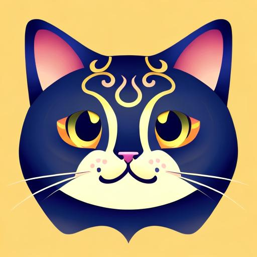 Prompt: vector illustration of an adorable magical cat, solid colours, symmetrical, highly detailed, 8k