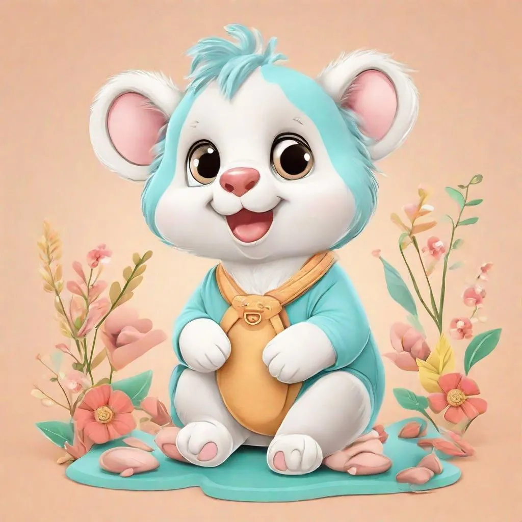 Prompt: Subject: Cute animal
Setting: T-shirt design
Action: Posing
Context: Adorable and playful
Environment: Studio background
Lighting: Soft and natural
Artist: Skilled graphic designer
Style: Cartoon
Medium: 3D printing
Type: Illustration
Color Scheme: Pastel colors
Computer Graphics: High resolution
Quality: Detailed
