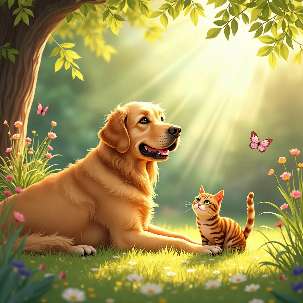 Prompt: dog and caat