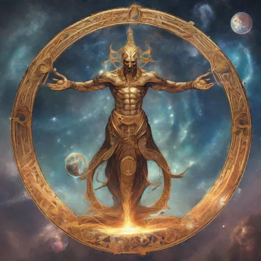 Prompt: god of balance, an eternal and infinite being who maintains the balance between life and death, creation and destruction in the universe. Creator of worlds.
Not humanoid, in fact it doesn't have a clear and understandable shape.