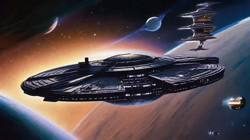 Prompt: an exterior shot of a deep space nine space station, Babylon 5 with glowing windows mri machine millennium falcon, Rick Sternbach, Nicholas Meyer, George Lucas, Ridley Scott, Stanley Kubrick, Arthur C. Clarke, Larry Niven, cold metallic colors, dramatic space sky, 750k UHD resolution, 4D.