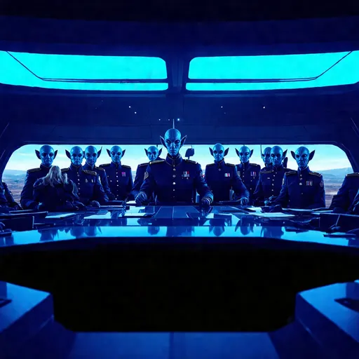 Prompt: (((The massive bridge of the starship is abuzz with activity as a diverse group of 16 recently graduated Cosmicfleet Academy cadets and 20 officers from various species.))). (((There are 4 Human men & 4 human women))), (((4 green matte))) (((men and women aliens with antennas, coming out of their heads))), (((6 metallic blue  headed humanoid ?male and female aliens, (((4 indigo matte humanoids with yellow freckles running in a weaving pattern over there right side of their face))), work together to prepare for their maiden voyage, of exploration. (((The bridge is meticulously designed to resemble the original USS Enterprise NCC 1701))). (((All of the crew are dressed in Victorian style uniforms designed, by Denise and Mike Okuda))). (((The aliens are designed, by Michael Westmore and Ridley Scott.))). (((As the cadets busy themselves with pre-flight checks, the human Caucasian male captain surveys the bridge with a seasoned eye, his experience and leadership evident in his confident demeanor.))). He's sitting, in his command chair. (((The air is electric with excitement and anticipation, as the next generation of Starfleet officers embarks on a journey under the guidance of a legendary captain.)))., 3d render, cinematic, vibrant, wildlife photography, fashion, portrait photography, 24 women, Blue eyes, Brown Hair, Black Hair, Red Eyes, Hair Ornament, Animal Ears, 24 men, Looking at viewer, Blonde Hair, Brown Hair, Black Hair, Japanese, Chinese, Dutch, Norwegian, German, Swedish, Italian, 5 Kenyan humans, Masterpiece, High Resolution, Anatomically Correct, Award Winning, Best Quality, High Details, UHD, Super Detailed, Long Hair, Short Hair, Blonde Hair, Brown Hair, Well Endowed. Bright vibrant scene.