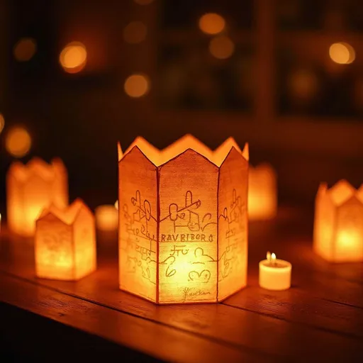Prompt: make vesak lanterns image