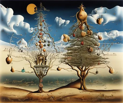 Prompt: a christmass tree in a Dali's style