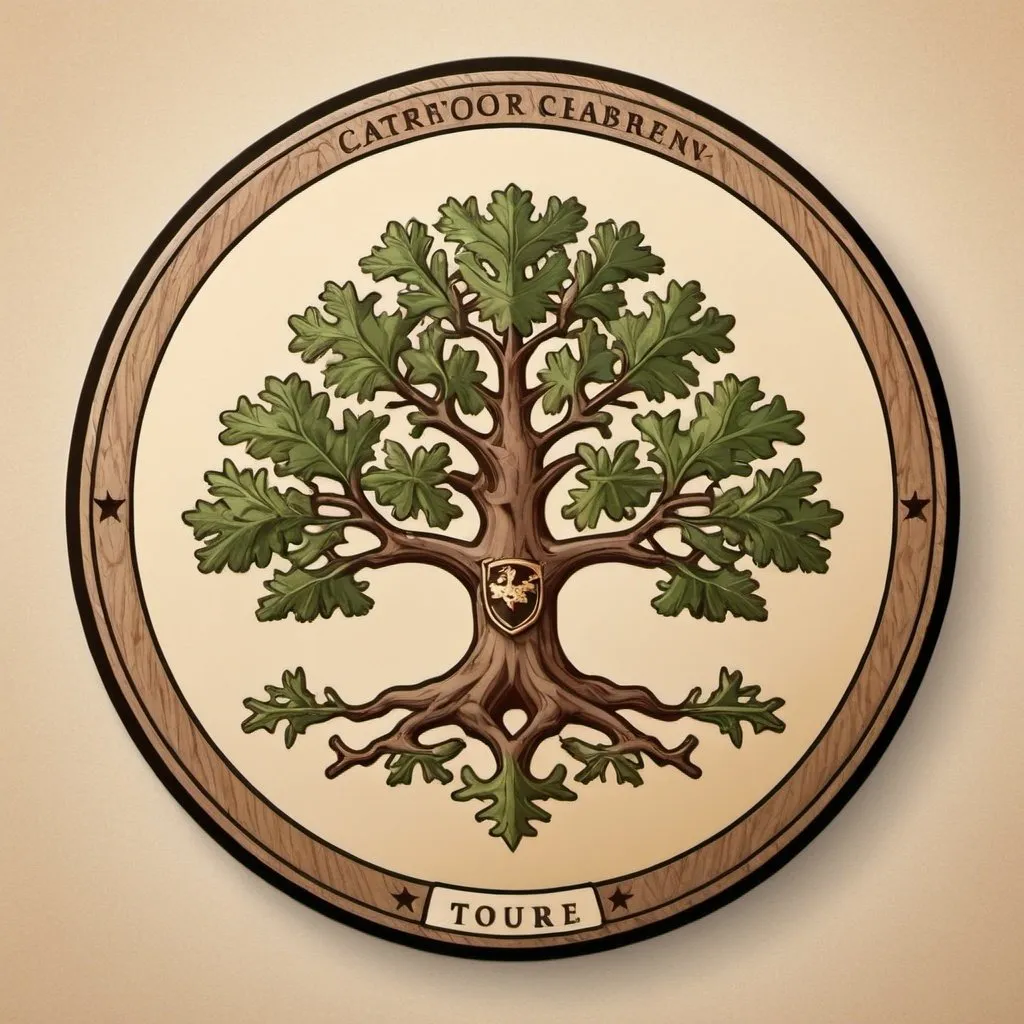 Prompt: oak tree emblem, family crest, high quality