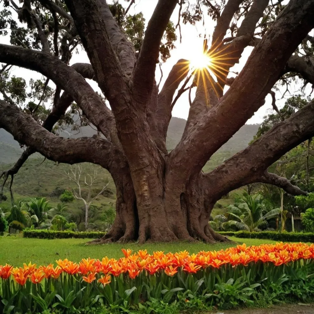 Prompt: cien anos de soledad
Lado de la Luz (Luz y Esperanza):
- Imágenes que evocan la belleza y la tranquilidad de Macondo en su mejor momento.
- Colores brillantes y vivos que representan la vitalidad y la esperanza.
- Representación de la naturaleza exuberante: flores, árboles frondosos, ríos cristalinos.
- Personajes sonrientes y felices, reflejando la armonía y la alegría de la comunidad.

Lado Oscuro (Oscuridad y Desesperación):
- Imágenes que representan la decadencia y la desesperación de la familia Buendía y de Macondo.
- Colores sombríos y apagados que sugieren tristeza y desolación.
- Imágenes borrosas y distorsionadas, reflejando la confusión y la desintegración.
- La casa de los Buendía en ruinas, simbolizando el declive y la pérdida de la gloria pasada.
- Personajes con expresiones de tristeza, desesperación y desencanto.

En el Centro:
- Una línea que divide ambas mitades pero también las une.
- Simboliza la interconexión entre los opuestos: luz y oscuridad, esperanza y desesperación.
- Representa la complejidad de la historia y la dualidad presente en Macondo y en la vida misma.
- Sugiere que, a pesar de las diferencias, hay una relación intrínseca entre ambos lados, mostrando que la luz puede surgir de la oscuridad y viceversa.