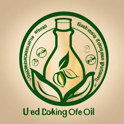 Prompt: simple logo, used cooking oil , with recycle theme, with donation purpose