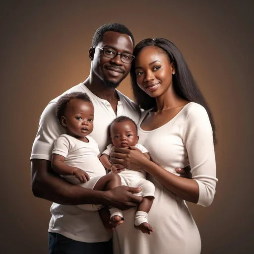 Prompt: Bantu Black average, normal size daddy and mommy holding baby, feel warmth mother love for a kid,  warm, emotional, family, high quality, detailed, realistic, bright lighting, 21th century