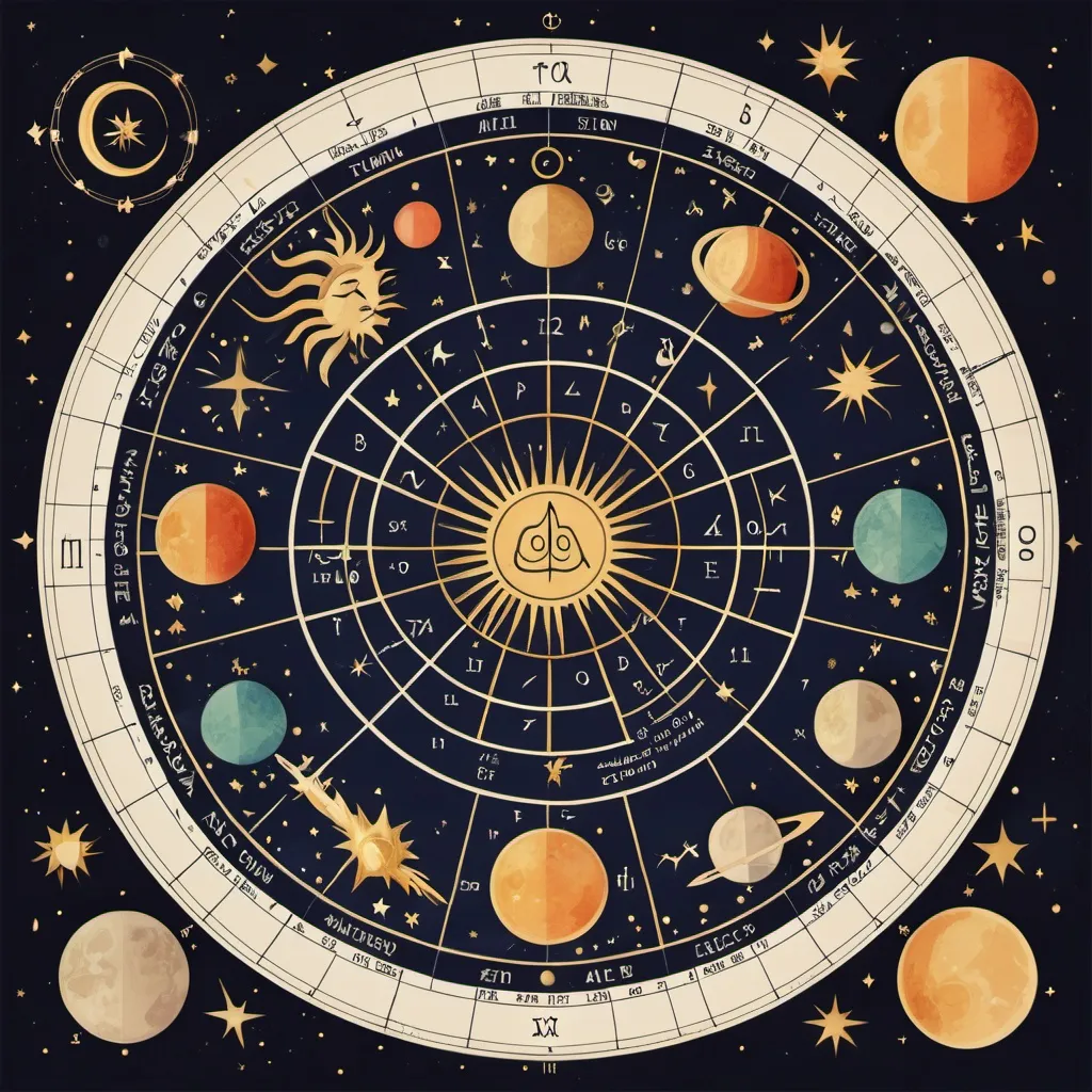 Prompt: Astrology chart art