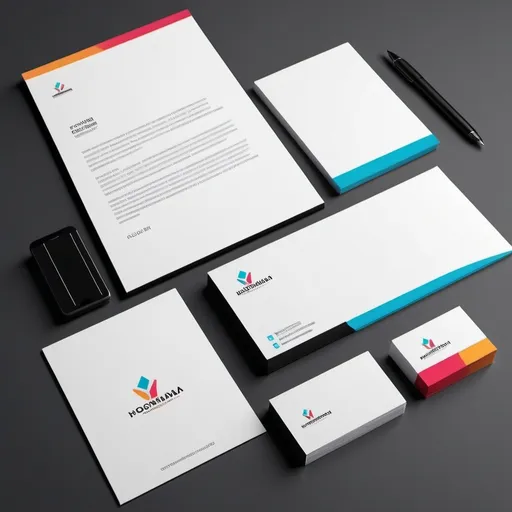 Prompt: Corporate Identity Mockup Business Card Letterhead Paper