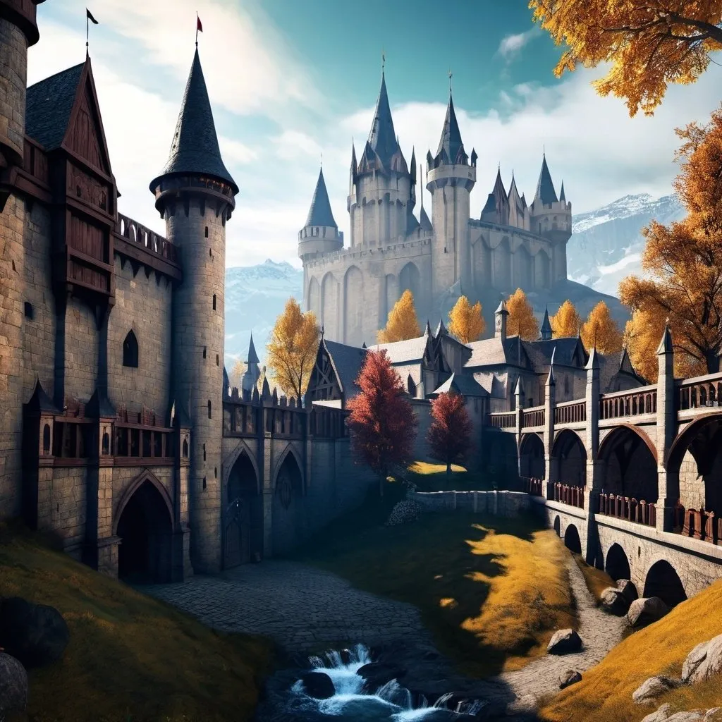 Prompt: A fantasy movie poster, medieval background, Baldur's Gate 3 style