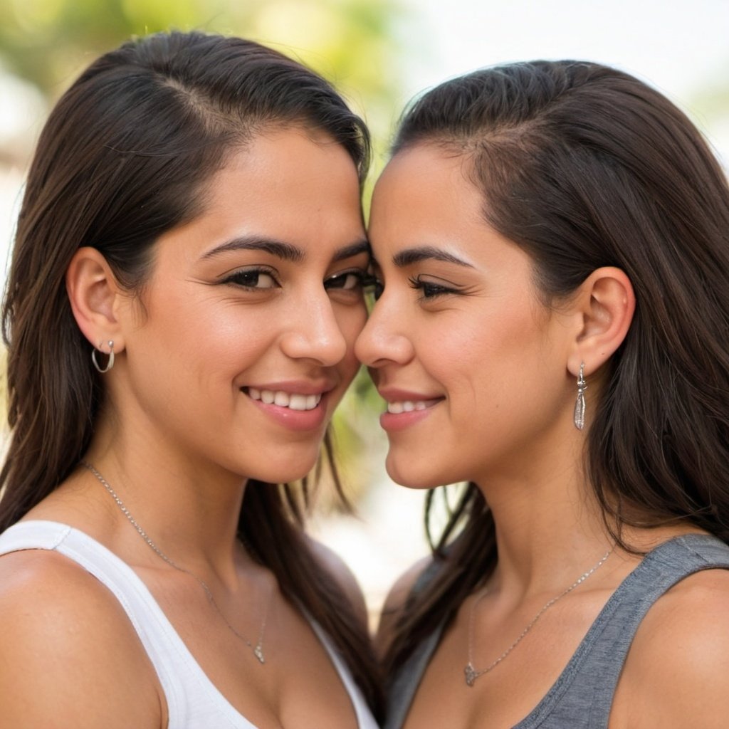 Dua lipa and emma watson, kiss each other, full body