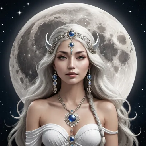 Prompt: moon goddess

