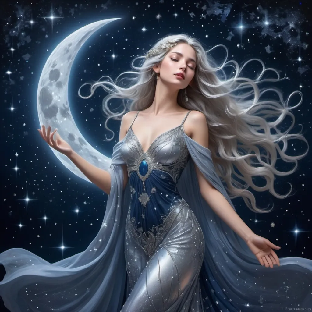 Prompt: moon goddess

