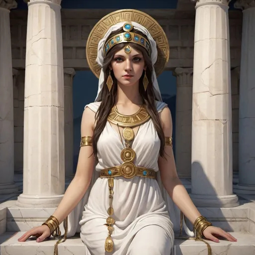 Prompt: greek priestess