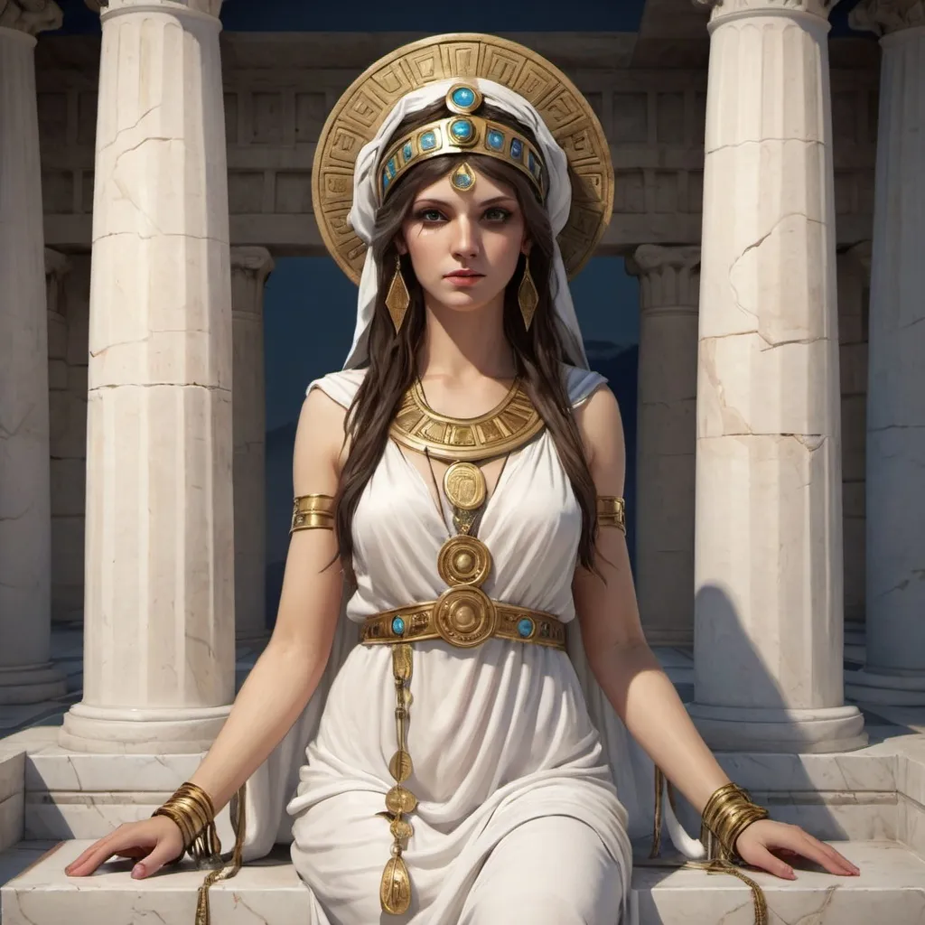 Prompt: greek priestess