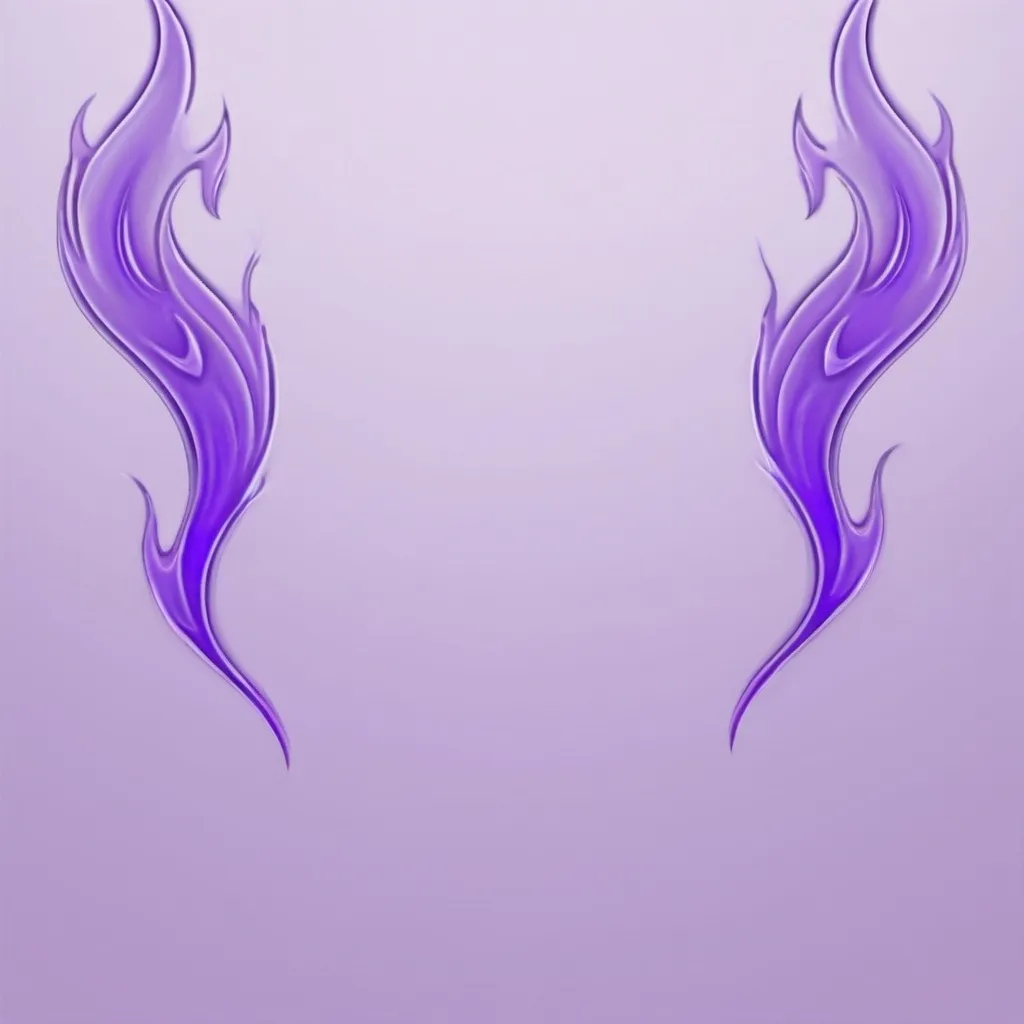 Prompt: very light lavender background with two purple flames on the edge