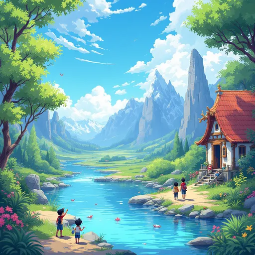 Prompt: convert this image to ghibli style animation