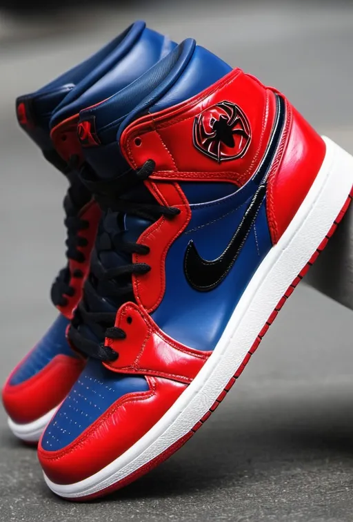 Prompt: Spiderman inspired jordan 1 

