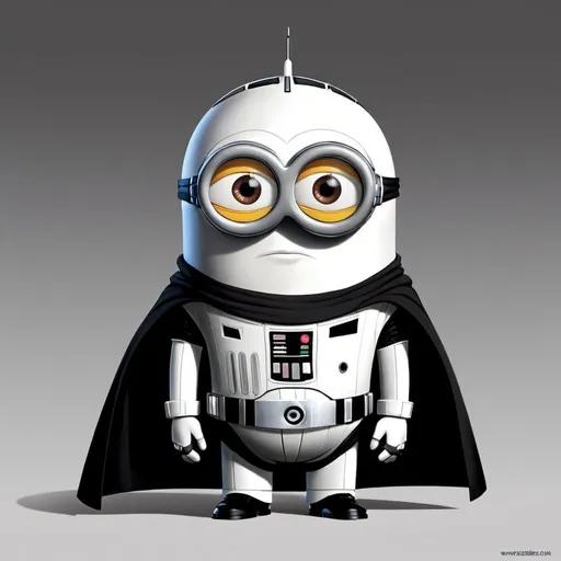 Prompt: vector from despicable me if he loved star wars