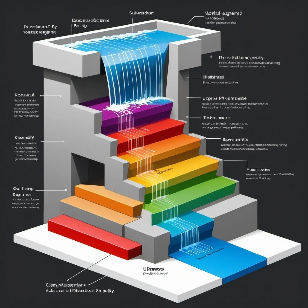 Prompt: waterfall model in software engineering with descrption