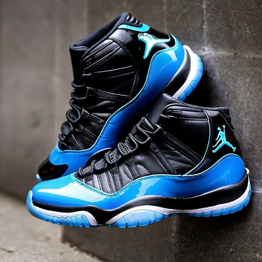 Jordan 11s blue and black best sale