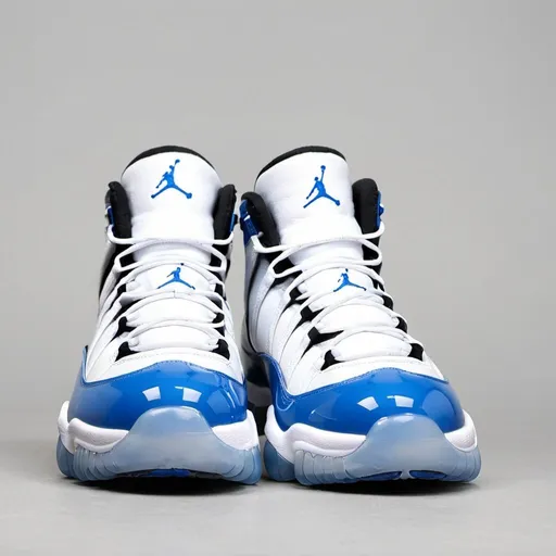 Prompt: blue and white jordan 11
