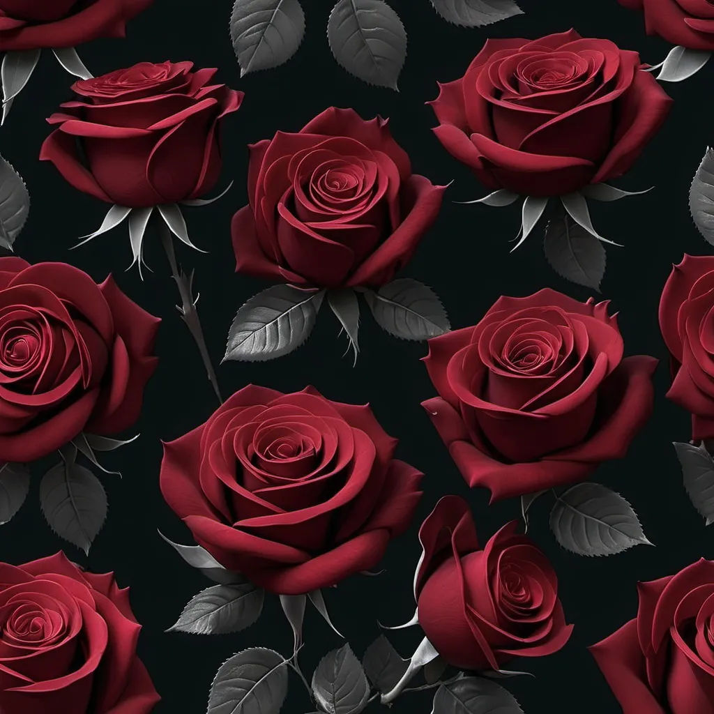 Prompt: Dark red roses