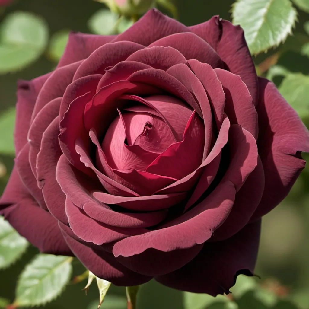 Prompt: A burgundy rose