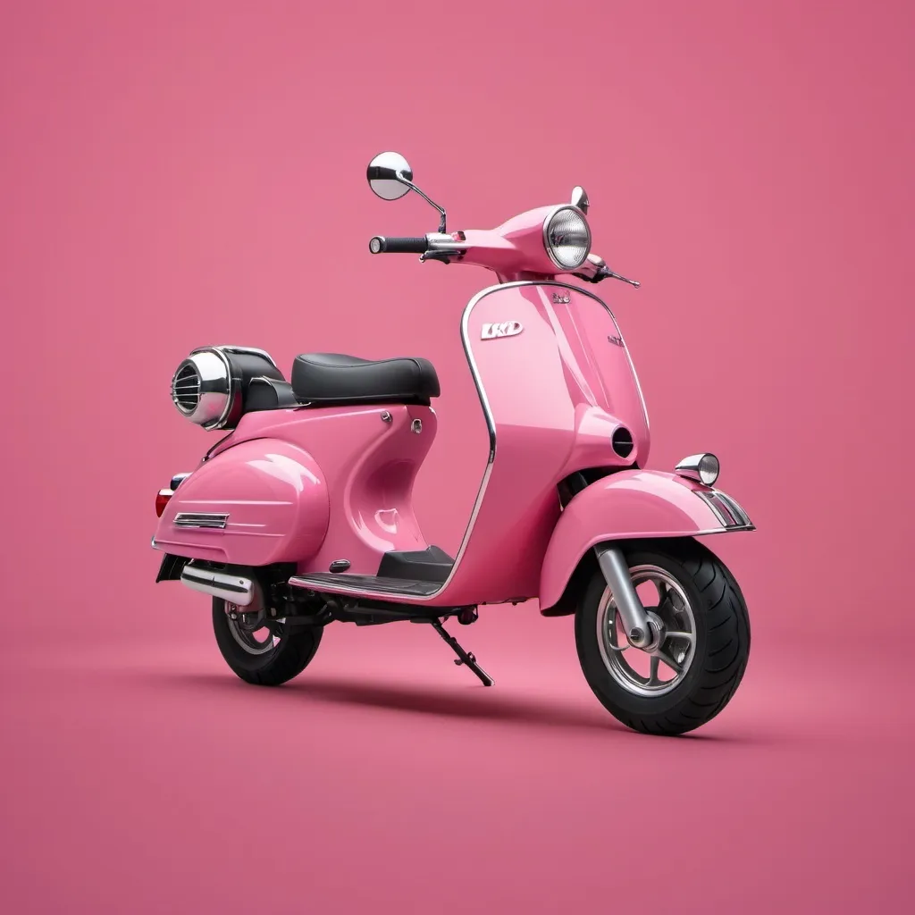 Prompt: Scooter motor 4K logo pink