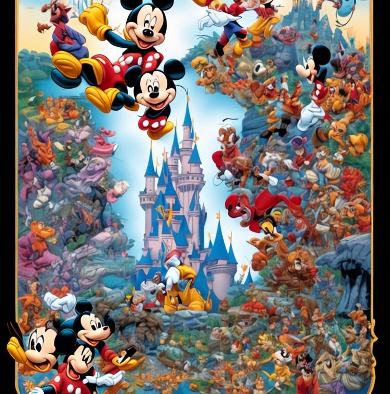 Prompt: generar portada de disney