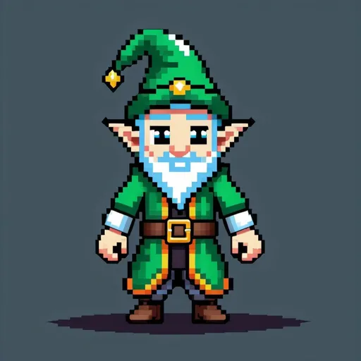 Prompt: Create pixel art wizard elf character