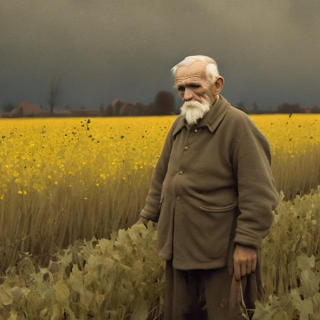 Prompt: old man in flanders feild 9k
