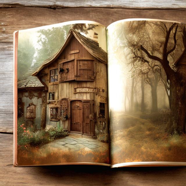 Prompt: old storybook rusty