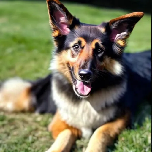 Prompt: german shepard border collie dog breed mix