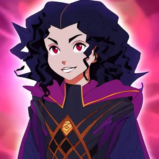 Prompt: Alessia cara as an evil empress anime