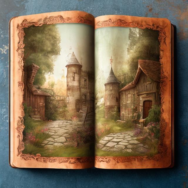 Prompt: old storybook rusty